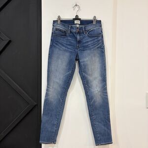 J Crew Toothpick Skinny Ankle Denim Jeans Size 27 Waist Mid Rise